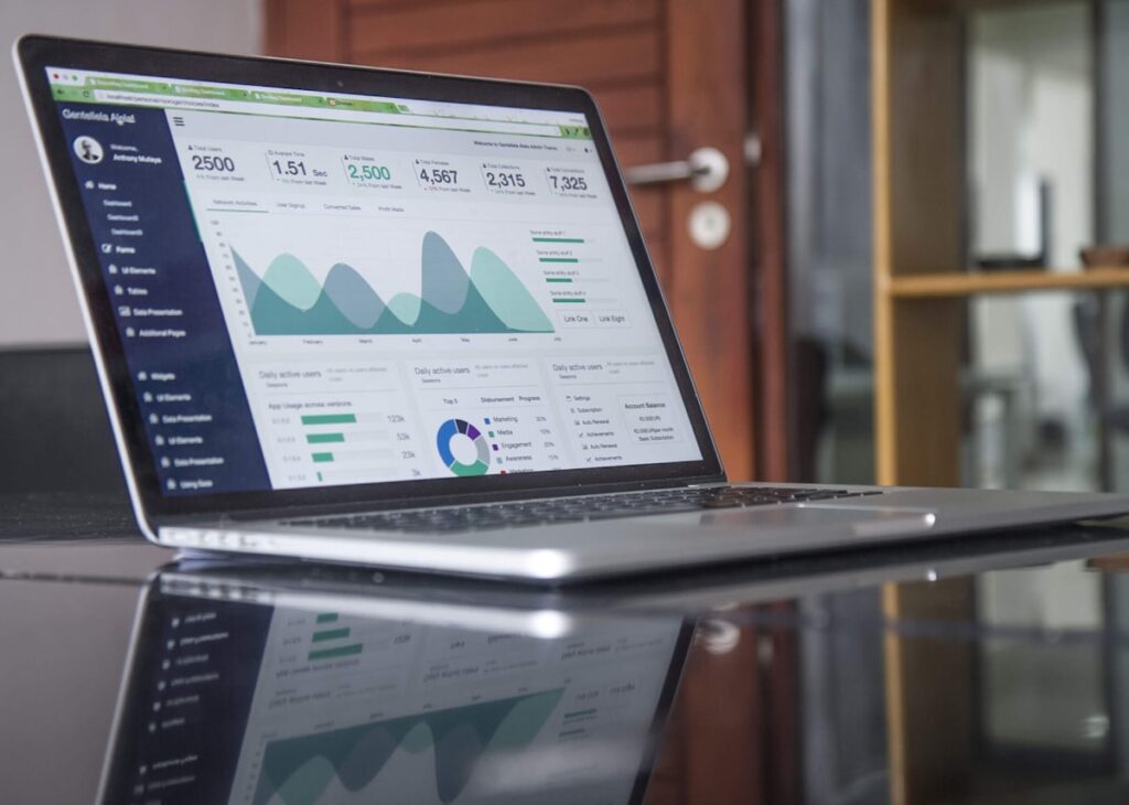 Performance marketing data on screen